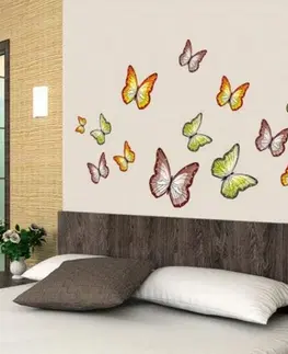 Zvířata Dekorační nálepky na zeď barevné motýly