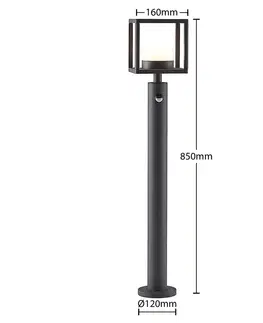 Osvětlení příjezdové cesty s čidlem pohybu Lucande Lucande Timio osvětlení cesty, 85 cm, se senzorem