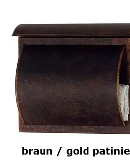 Nástěnné poštovní schránky Heibi Poštovní schránka TORES hnědá / zlatá patina