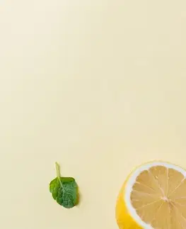 Obrazy jídla a nápoje Obraz citrony s mátou