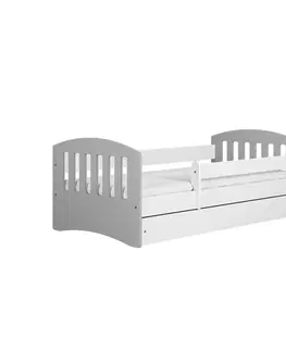 Dětské postýlky Kocot kids Klasická dětská postel Babydreams šedá, varianta 80x140, bez šuplíků, bez matrace