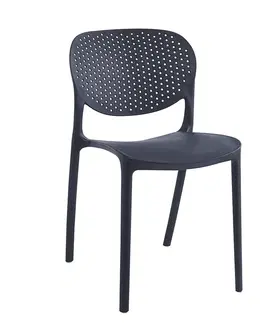 Zahradní židle Plastová židle FEDRA stohovatelná Tempo Kondela Bílá