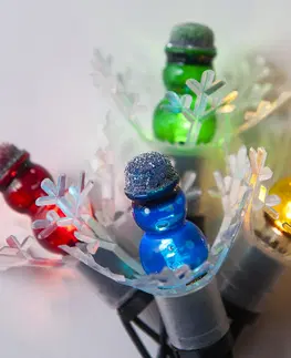 Vánoční dekorace Světelný řetěz Astra LED mini Sněhulák barevná, 20 žárovek