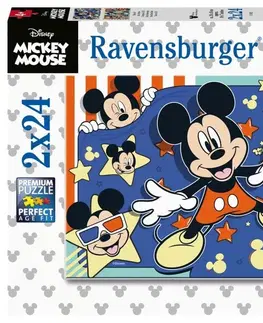 Hračky puzzle RAVENSBURGER - Disney: Mickey Mouse 2x24 dílků