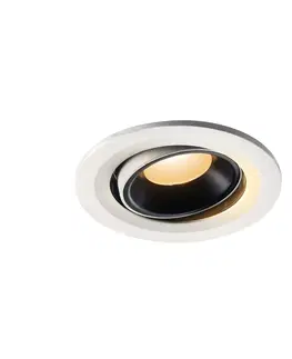 LED podhledová svítidla SLV BIG WHITE NUMINOS MOVE S zápustné stropní svítidlo bílé/černé 2700 K 40° 1005331