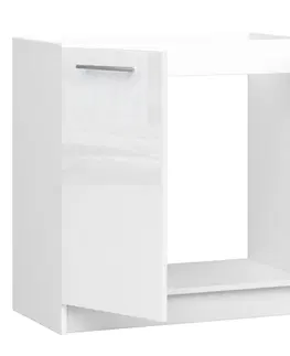 Kuchyňské dolní skříňky Ak furniture Kuchyňská skříňka pod dřez Olivie S 80 cm bílá/bílý lesk