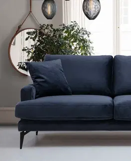 Pohovky a gauče Pohovka PAPIRA dvoumístná modrá