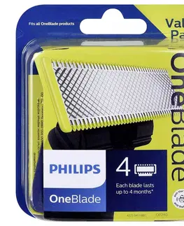 Zastřihovače vlasů a vousů Výměnné břity pro Philips OneBlade QP240/50, 4 ks