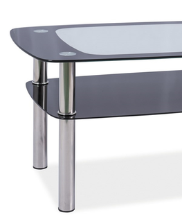 Konferenční stolky Konferenční stolek ROSOLINA C, kov/sklo