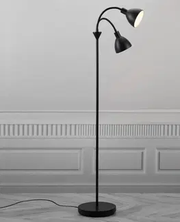 Stojací lampy Nordlux Stojací lampa Ray z černého kovu, 2 žárovky