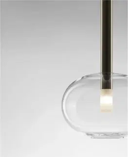 Designová závěsná svítidla NOVA LUCE závěsné svítidlo AMELIA zlatá a čiré sklo G9 1x5W 230V IP20 bez žárovky 9028829