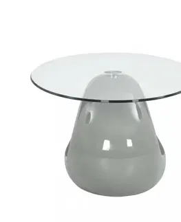 Konferenční stolky Konferenční stolek lamino / sklo Dekorhome Černá lesk