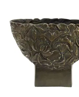 Dekorativní vázy Bronzová antik kovová váza Palesa antique bronze XL - 45*14*34 cm Light & Living 5818718