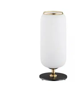 Lampy Argon Argon 4994 - Stolní lampa VALIANO 1xE27/15W/230V černá/bílá/zlatá 