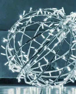 LED venkovní PROFI motivy DecoLED LED světelná koule - ledově bílá, pr. 60 cm