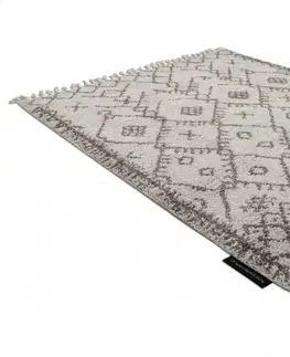 Koberce a koberečky Dywany Lusczow Kusový shaggy koberec BERBER TANGER krémový, velikost 80x150