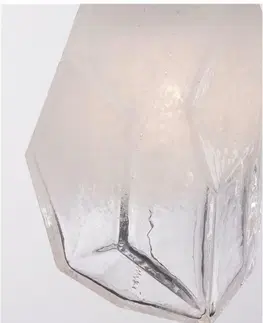 Designová závěsná svítidla NOVA LUCE závěsné svítidlo ICE bílé sklo s přechody a bílý kov G9 1x5W 230V IP20 bez žárovky 9160231