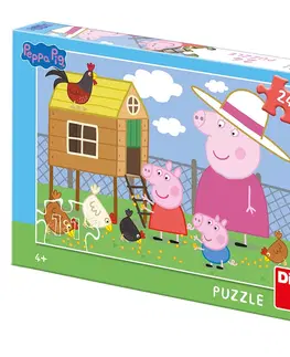 Hračky puzzle DINO - PePa Pig: Slepičky 24 dílků