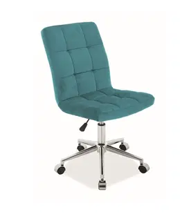 Kancelářské židle Signal Kancelářské křeslo Q-020 VELVET Varianta: Modrá / Bluvel 86