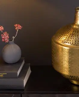 Dekorace LuxD Designová váza Malia 35 cm antik měděná