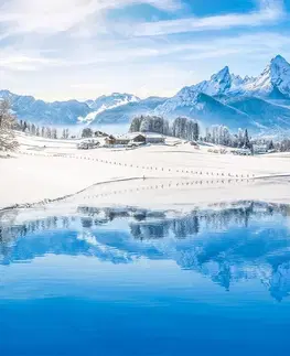 Samolepící tapety Samolepící fototapeta zasněžená krajina v Alpách
