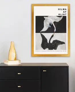 Obrazy Dekorativní obraz H.Klint LABUTĚ Polystyren 55x75cm