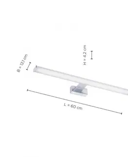 LED nástěnná svítidla JUST LIGHT LEUCHTEN DIRECT LED nástěnné svítidlo, svítidlo k zrcadlu, chrom, L=60cm 4000K LD 11133-17