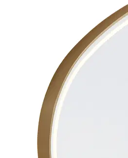 Nastenna svitidla Koupelnové zrcadlo zlaté včetně LED s dotykovým stmívačem oválné - Miral