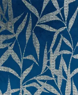 Dekorační ubrusy Sametový středový ubrus s potiskem modré barvy