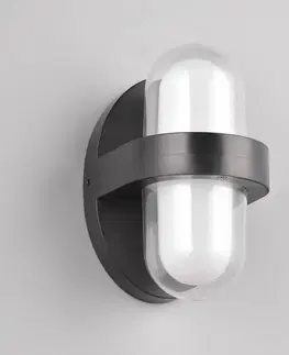 Venkovní nástěnná svítidla Reality Leuchten LED venkovní nástěnné světlo Limeira, kulaté