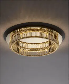 Designová stropní svítidla NOVA LUCE stropní svítidlo AURELIA zlatý kov a křišťál LED 29W 230V 3500K IP20 stmívatelné 9333079