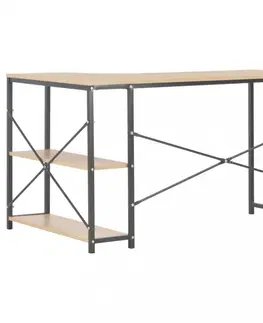 Pracovní stoly Rohový psací stůl 120x72 cm Dekorhome Černá