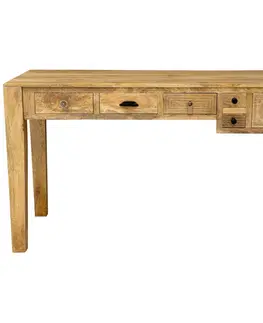 Psací stoly Psací stůl Manu 135x76x60 z mangového dřeva