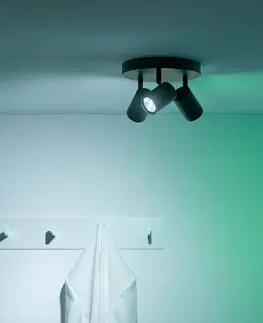 Inteligentní bodová světla WiZ WiZ LED stropní spot Imageo, 3 světla, kulatý, černý