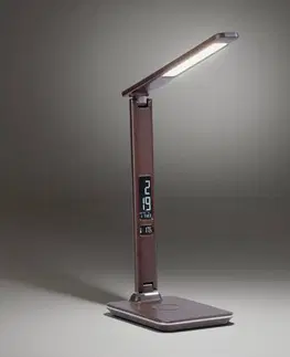 Stolní lampy kancelářské Paul Neuhaus LED stolní lampa Adriano, CCT, stmívatelná, hnědá