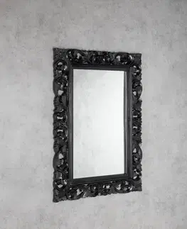 Koupelnová zrcadla SAPHO SCULE zrcadlo ve vyřezávaném rámu 70x100cm, černá IN167