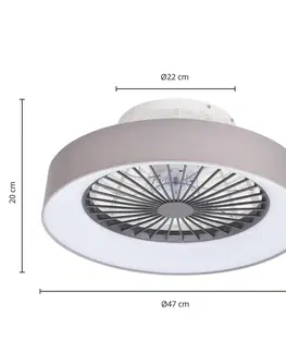 Stropní ventilátory se světlem Starluna Starluna Circuma LED stropní ventilátor, šedý