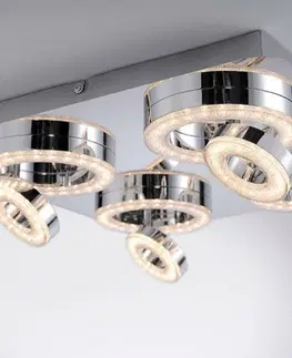 Designová stropní svítidla LEUCHTEN DIREKT is JUST LIGHT LED stropní svítidlo, chrom, 4-ramenné, design 3000K LD 14522-17