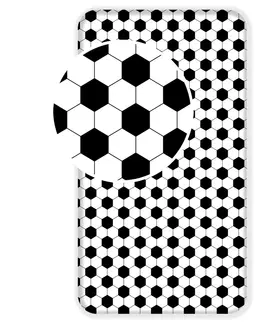 Prostěradla Jerry Fabrics Dětské bavlněné prostěradlo Fotbal, 90 x 200 cm