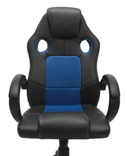 Kancelářské židle TP Living Kancelářské křeslo Enzo černá/modrá