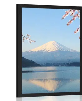 Příroda Plakát výhled z jezera na Fuji