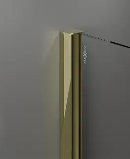 Sprchové kouty MEXEN/S Velar sprchový kout 150 x 75, transparent, zlatá 871-150-075-01-50