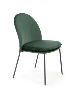 Židle HALMAR Designová židle Clorissa tmavě zelená