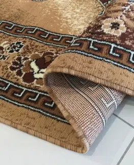 Vintage koberce Hnědý koberec do obýváku ve vintage stylu