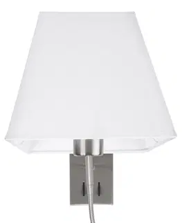 LED nástěnná svítidla Nova Luce Elegantní nástěnná lampa Valencia s LED diodou na flexibilním rameni - 40 W / 3 W LED, chrom NV 8127402