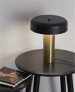 Lampy na noční stolek NOVA LUCE stolní lampa PANDORA zlatý a černý hliník a akryl LED 18W 230V 3000K IP20 9043300