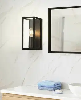 Nástěnná svítidla EGLO Koupelnové nástěnné světlo Amezola, 1 zdroj, černá