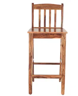 Židle Barová židle s žebrováním z indického masivu palisandr / sheesham