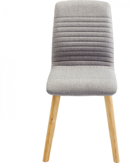 Jídelní židle KARE Design Šedá čalouněná jídelní židle Lara