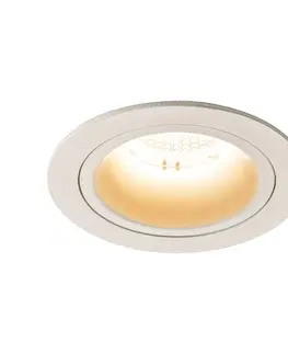 LED podhledová svítidla SLV BIG WHITE NUMINOS DL M vnitřní LED zápustné stropní svítidlo bílá/bílá 2700 K 55° včetně listových pružin 1003860